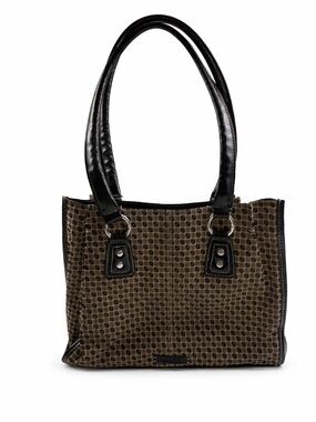 Nine & Co Chic Vintage Y2K Geometric Brown Neutral Structured Shoulder Bag